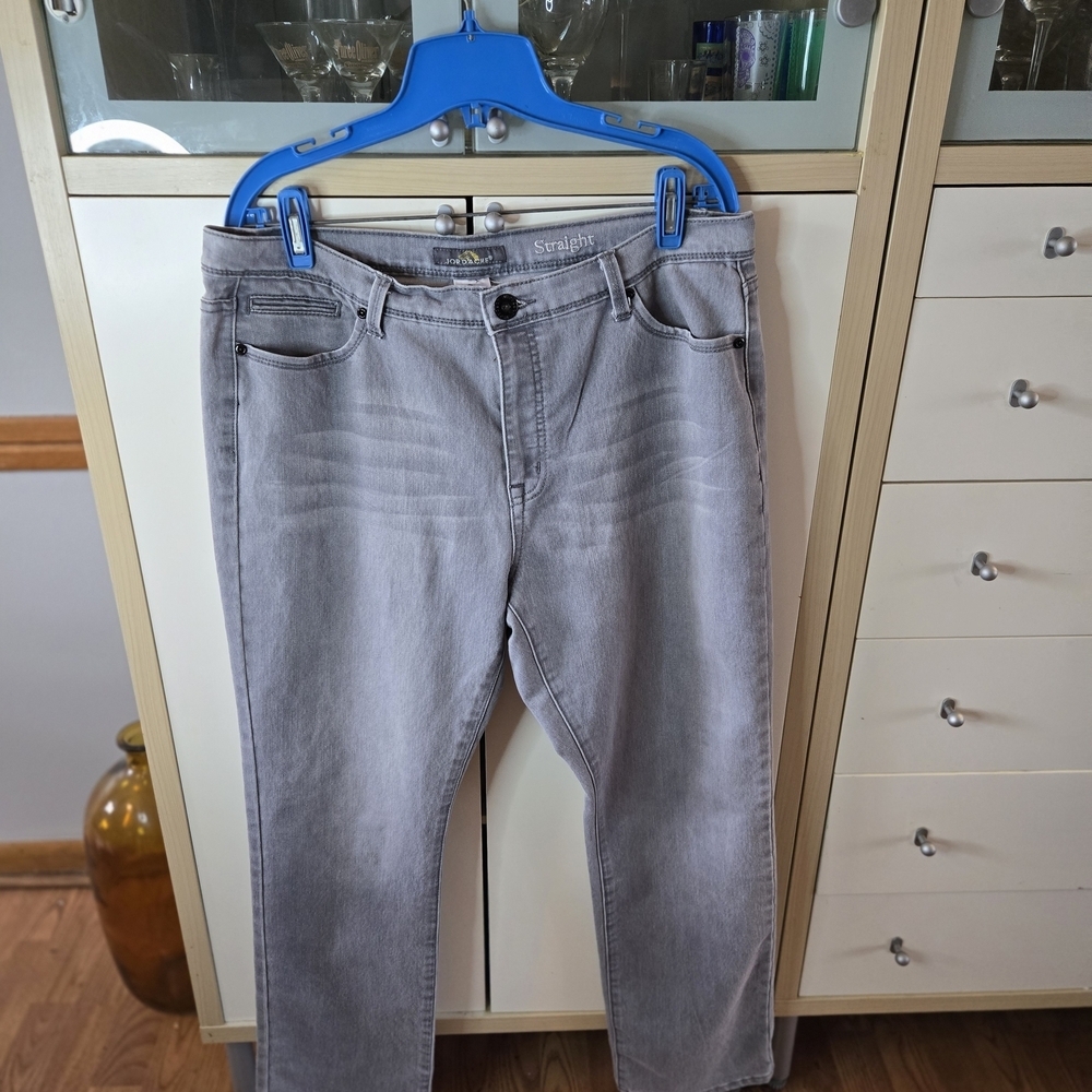 Vintage Jordash Grey Strait Leg Jeans, Size 16.